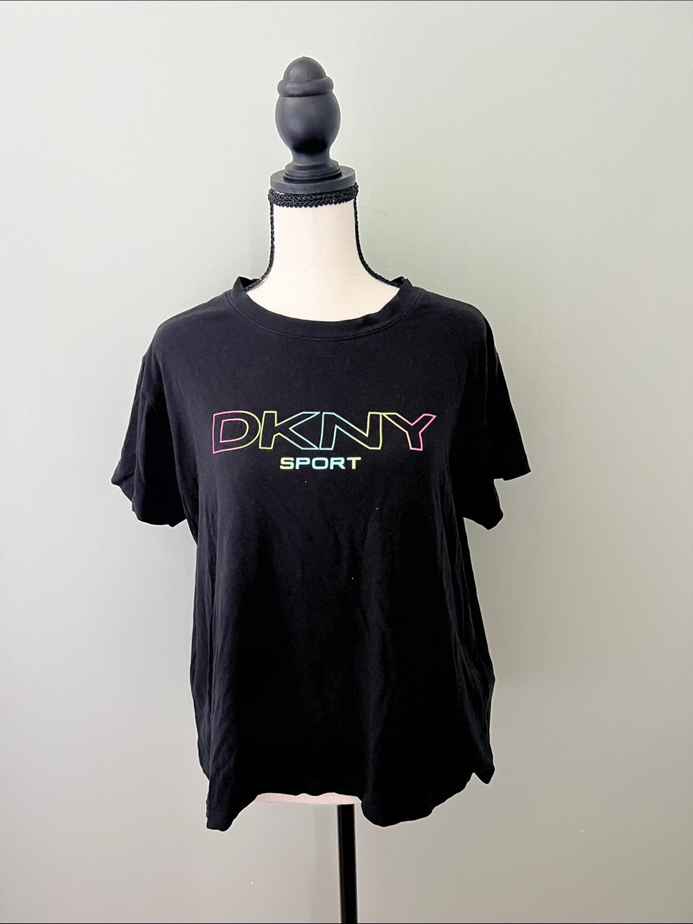 DKNY Black Short-Sleeve Logo Tee
